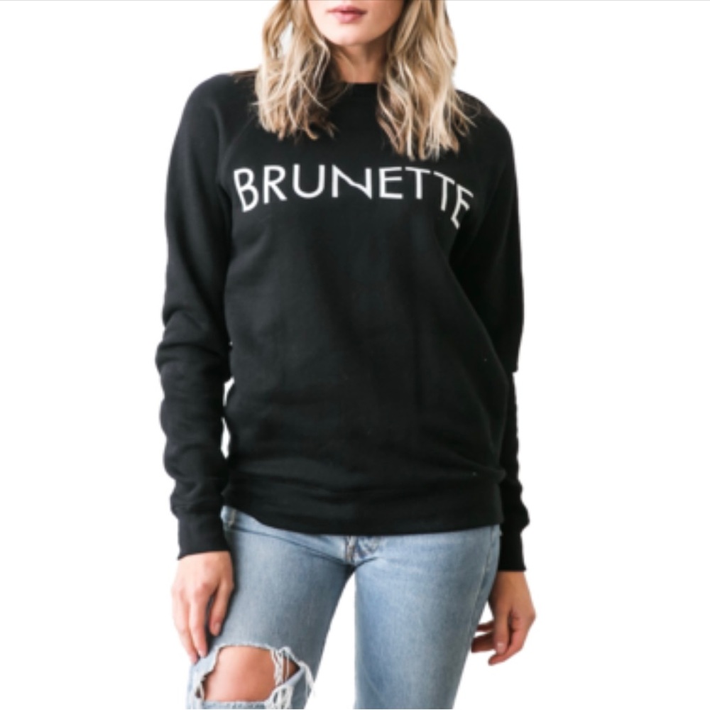 Brunette The Label Black Crew Neck Sweater Size XS/S Brand New with tags - Picture 5 of 11